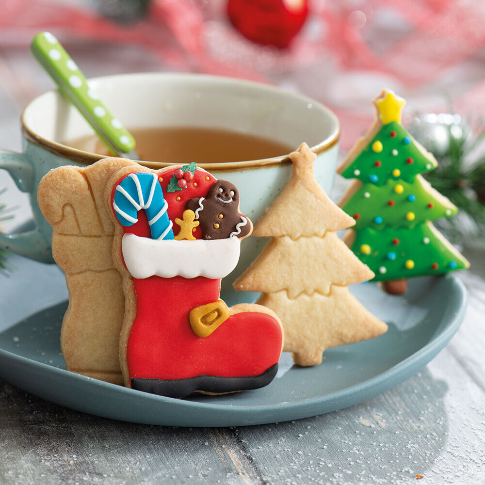 DECORA Cutters -CHRISTMAS -BOOT &amp; TREE - Σετ 2 πλαστικά κουπ πατ Μπότα και Χριστουγεννιάτικο Δέντρο