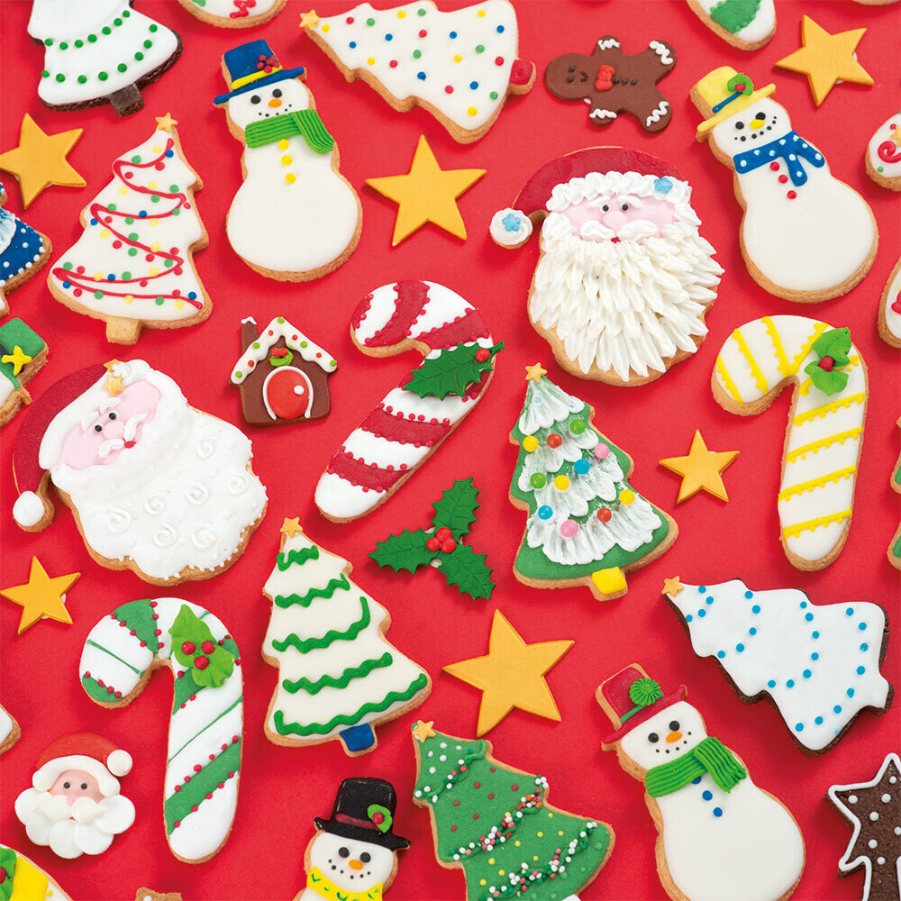 DECORA Cutters -CHRISTMAS -SANTA CLAUS &amp; CANDY CANE - Σετ 2 πλαστικά κουπ πατ Άγιος Βασίλης και Γλειφιτζούρι