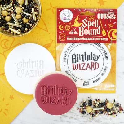 SALE!!! Sweet Stamp -OUTboss Spellbound -BIRTHDAY WIZARD - Σφραγίδα με γράμματα Harry Potter