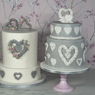 Karen Davies WICKER HEARTS  COLLECTION -Καλούπι Σιλικόνης Διάφορες Ψάθινες Καρδιές