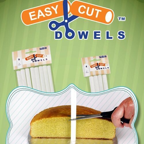 PME Dowels -EASY CUT  DOWELS - Σετ 4τεμ Κούφιοι Πλαστικοί Πείροι/Κολώνες Στήριξης 30εκ