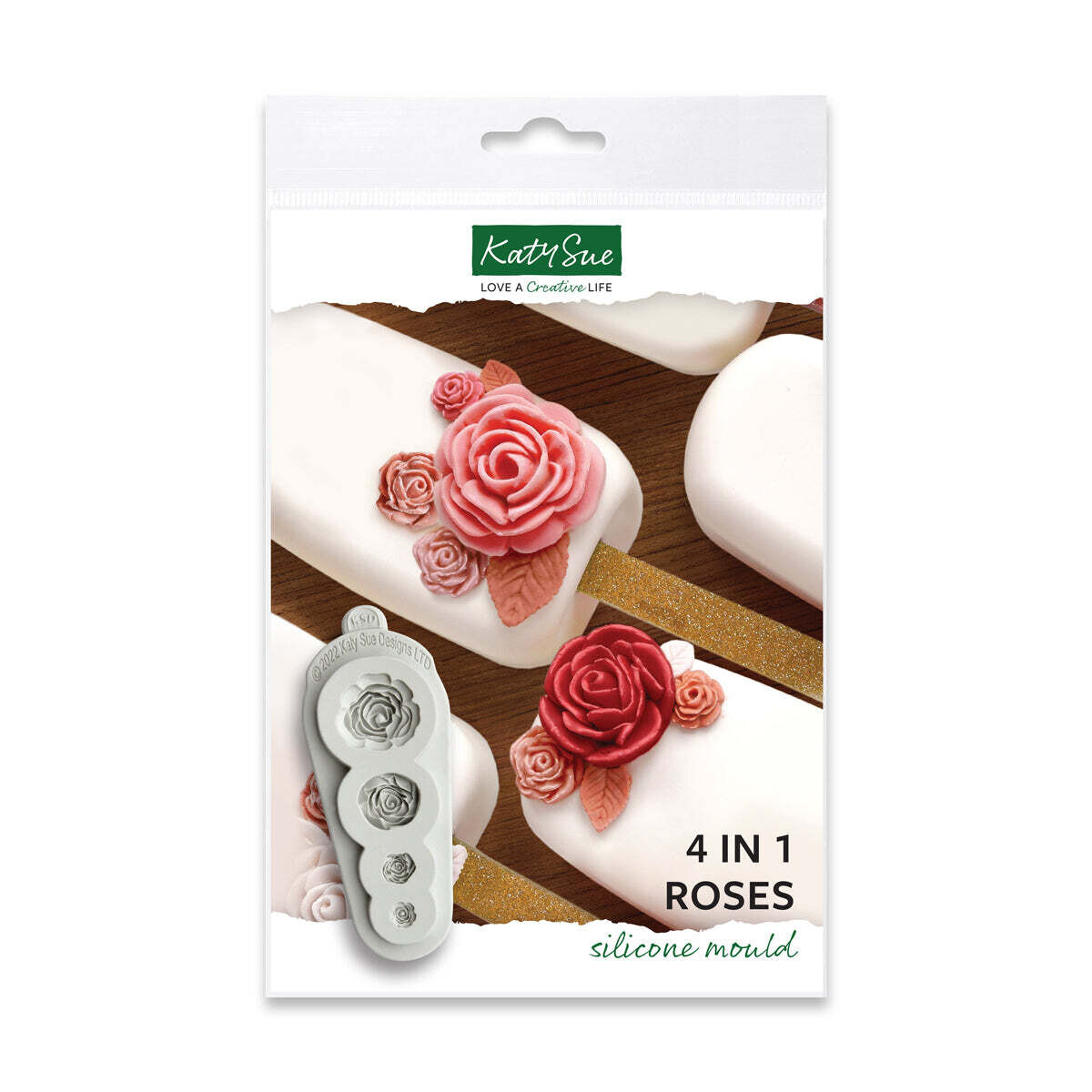 Katy Sue Silicone Mould -4 in 1 ROSES - Καλούπι Σιλικόνης Τριαντάφυλλα