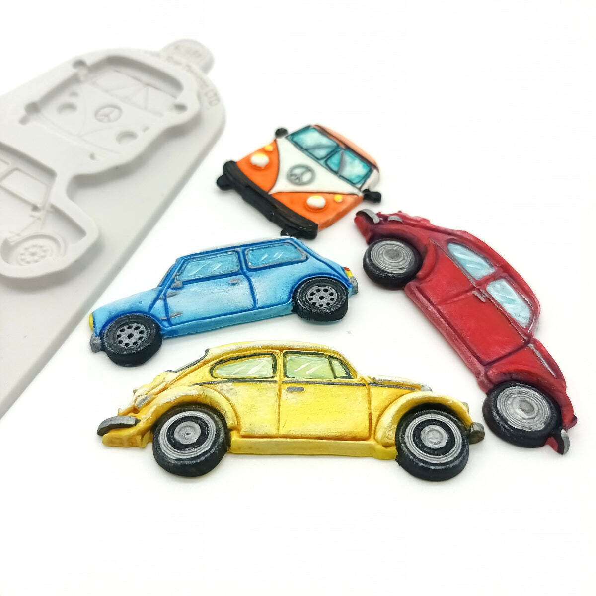Katy Sue Silicone Mould -MINI MOTORS -Καλούπι Σιλικόνης διάφορα μικρά αυτοκίνητα