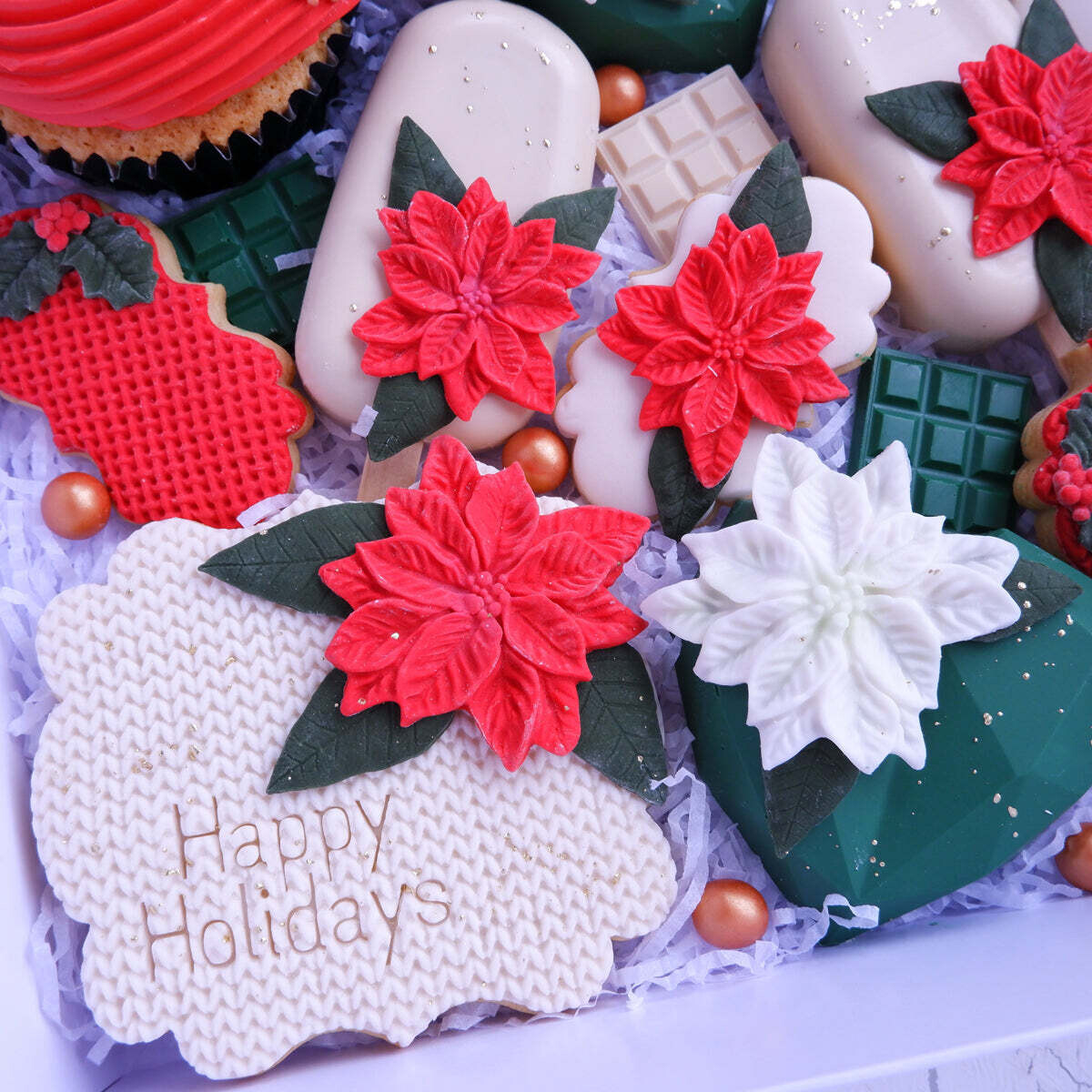 Katy Sue Silicone Mould -POINSETTIA DUO -Καλούπι Σιλικόνης Ποϊνσέτια (Αλεξανδρινό) 2 μεγέθη και Φύλλα