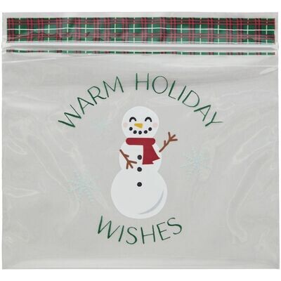 Wilton Christmas Treat Bags -SNOWMAN 20τμχ - Επανασφραγιζόμενα σακουλάκια για γλυκά με Χιονάνθρωπο