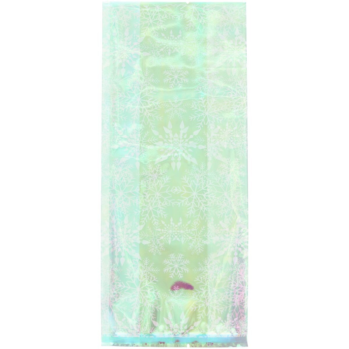 Wilton Christmas Treat Bags -IRIDESCENT SNOWFLAKE 10τμχ - Σακουλάκια για γλυκά με συρματάκια με Χιονονιφάδες