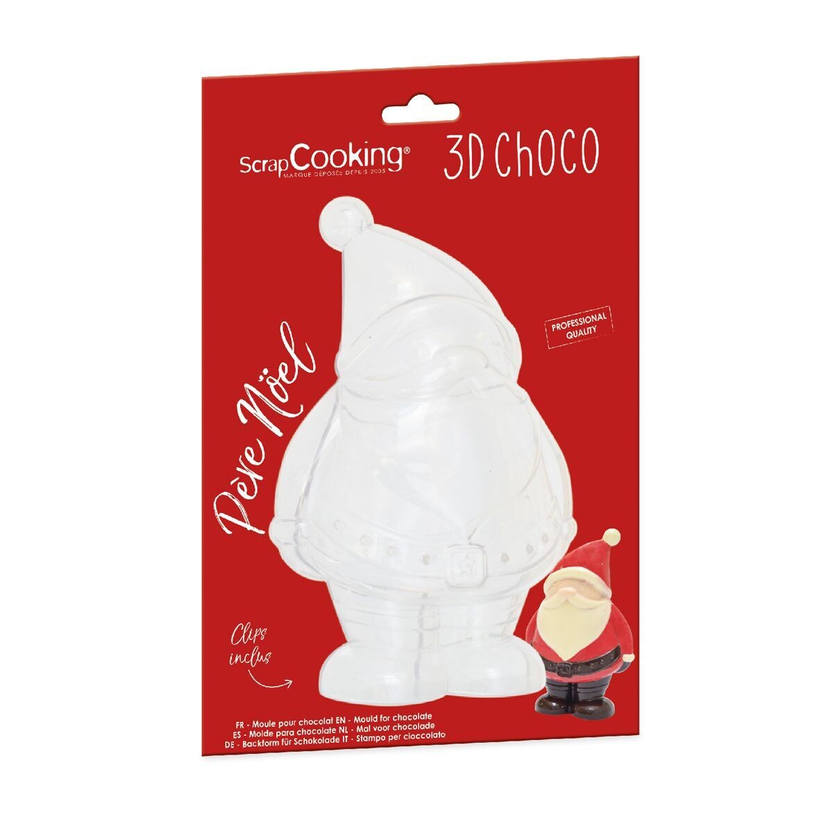 SALE!!! Scrapcooking 3D Chocolate Mould -SANTA CLAUS - Πλαστικό Καλούπι για Σοκολατένιο Άγιο Βασίλη