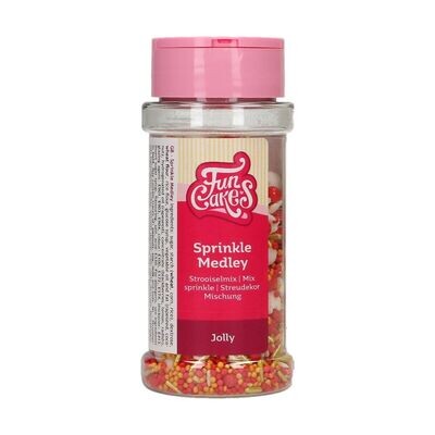 FunCakes Sprinkle Mix 65γρ -JOLLY MEDLEY - Μείγμα  Ζαχαρωτών Χριστουγεννιάτικο