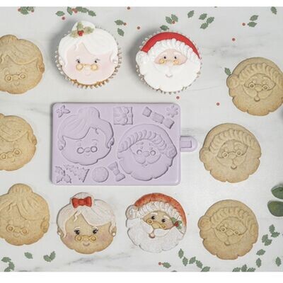 SALE!!! Karen Davies MR &amp; MRS CLAUS -Καλούπι Σιλικόνης Άγιος Βασίλης και Αγιοβασιλίνα