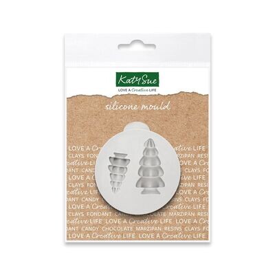 Katy Sue Silicone Mould -3D TREES SMALL &amp; MEDIUM - Καλούπι Σιλικόνης Χριστουγεννιάτικα Δεντράκια μικρό και μεσαίο μέγεθος