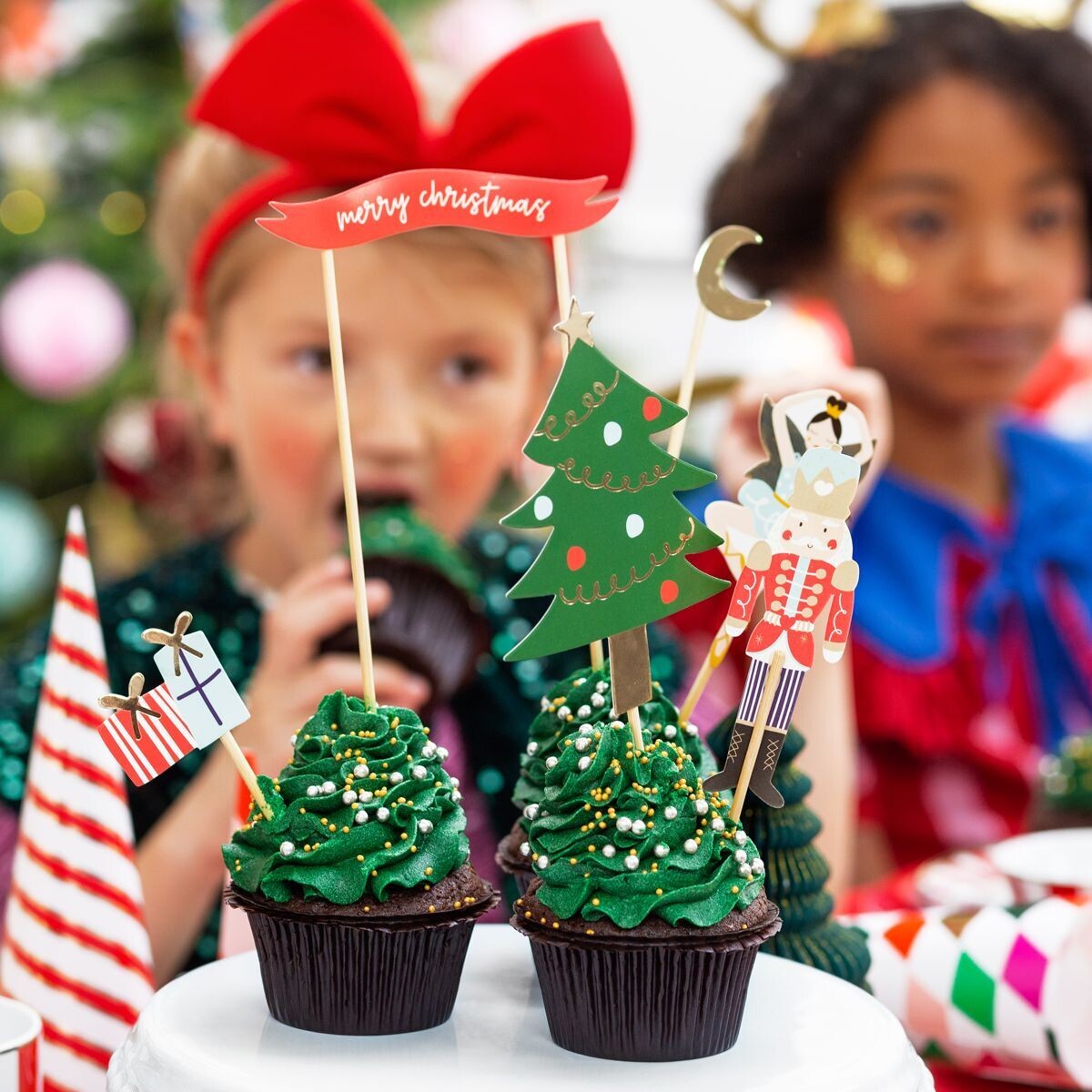 PartyDeco Cake Topper -NUTCRACKER 6τεμ - Χριστουγεννιάτικα Τόπερ Καρυοθραύστης