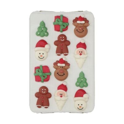 Wilton Royal Icing Decorations 12τμχ -CHRISTMAS - Βρώσιμα χριστουγεννιάτικα ζαχαρωτά