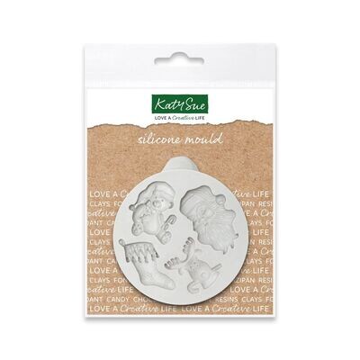 Katy Sue Silicone Mould -MINI CHRISTMAS -Καλούπι Σιλικόνης Χριστουγεννιάτικα Διακοσμητικά