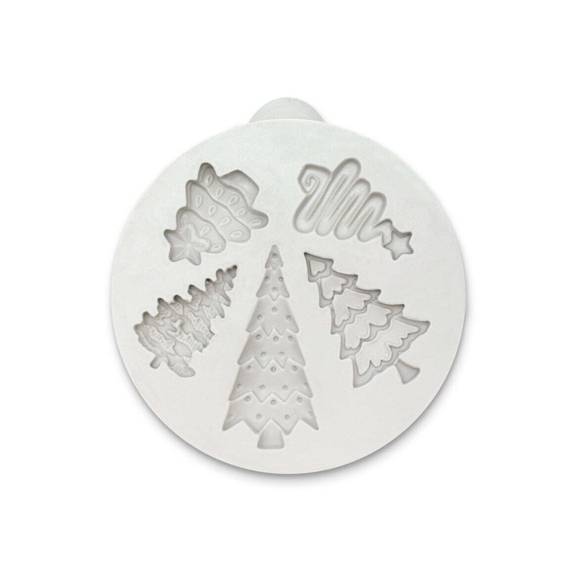 Katy Sue Silicone Mould -MINIATURE CHRISTMAS TREES -Καλούπι Σιλικόνης 5 Μίνι Χριστουγεννιάτικα Δεντράκια