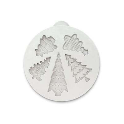 Katy Sue Silicone Mould -MINIATURE CHRISTMAS TREES -Καλούπι Σιλικόνης 5 Μίνι Χριστουγεννιάτικα Δεντράκια