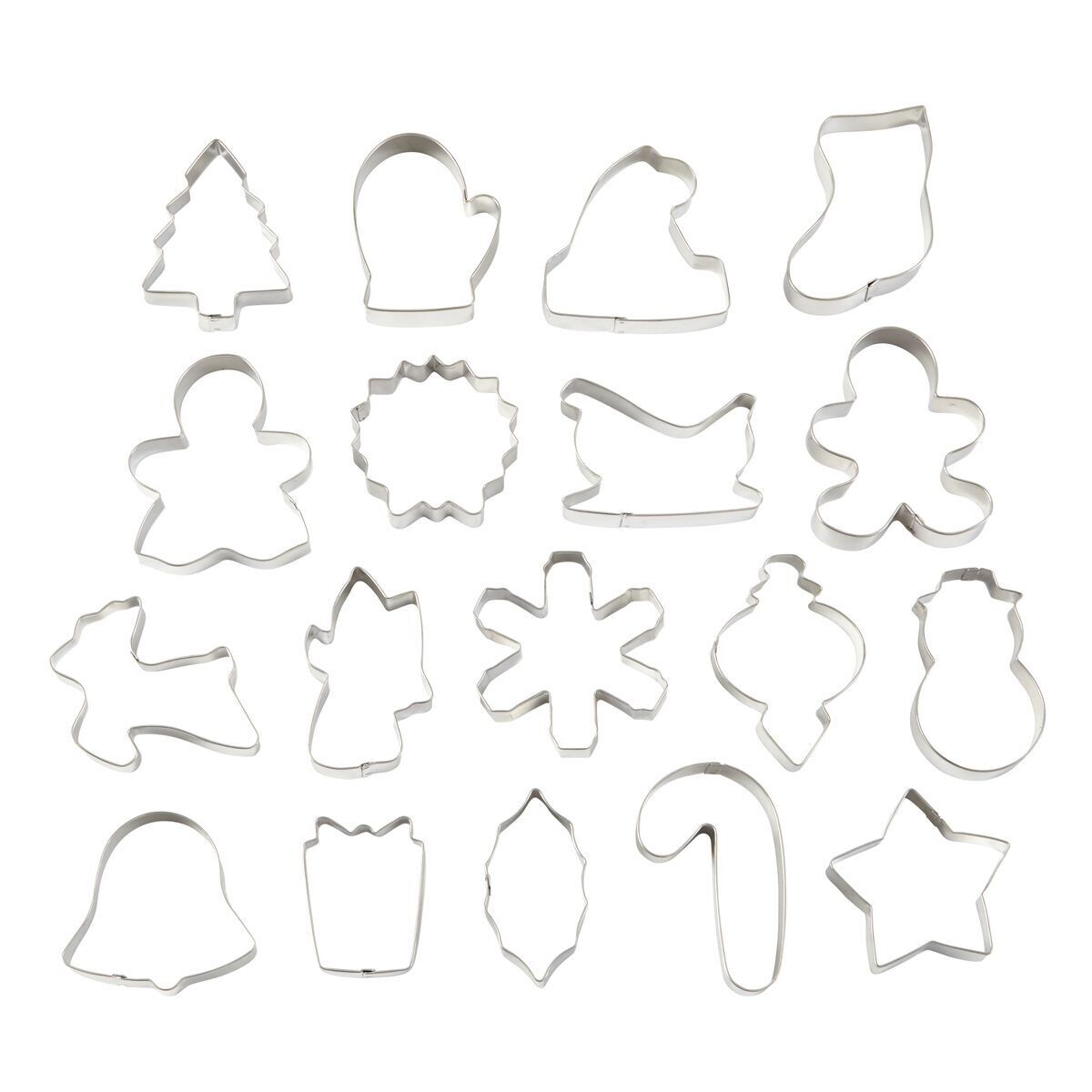 Wilton Tub of Christmas Cookie Cutters -Σετ 18 τεμ μεταλλικά κουπ πατ με χριστουγεννιάτικο θέμα
