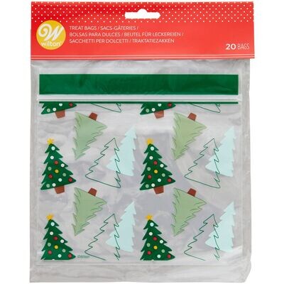 Wilton Christmas Resealable Treat Bags -TREES 20τμχ - Επανασφραγιζόμενα σακουλάκια για γλυκά Χριστουγεννιάτικα Δέντρα