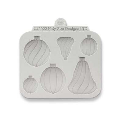 SALE!!! Katy Sue Silicone Mould -BAUBLE SWIRL SELECTION -Καλούπι Σιλικόνης Χριστουγεννιάτικα Στολίδια