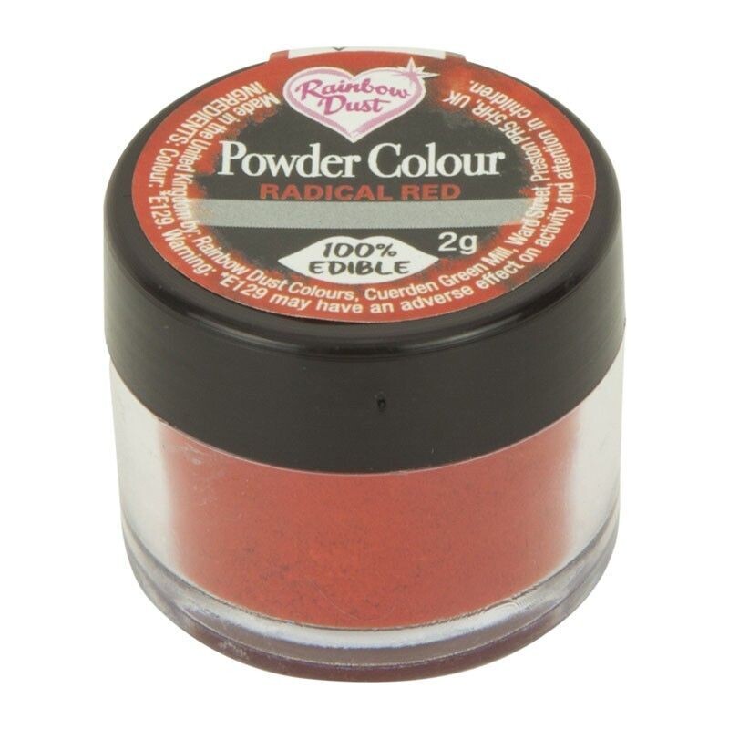 Rainbow Dust Edible Dust -Matt RADICAL RED -Βρώσιμη Σκόνη Ματ Κόκκινο Σκούρο