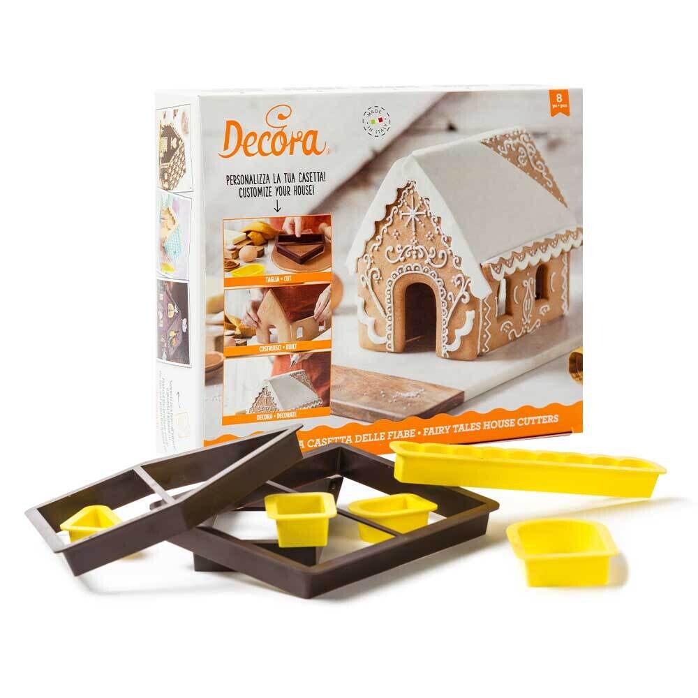 DECORA Gingerbread Fairytale House Cutter Cookie  - Σετ 8τεμ Κουπ πατ για Mπισκοτόσπιτο