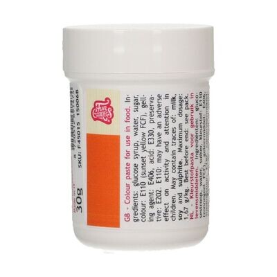 FunCakes FunColours PASTE -ORANGE - Χρώμα σε Πάστα - Πορτοκαλί 30γρ