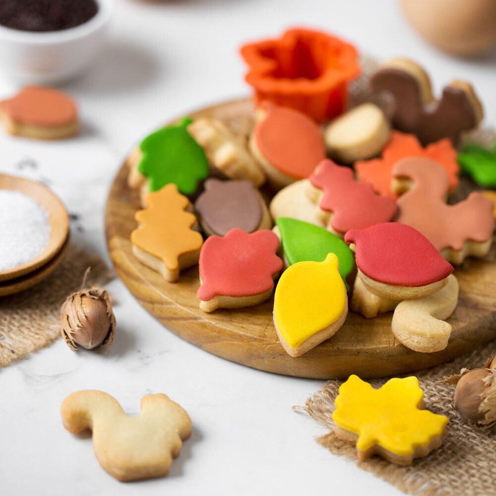 DECORA Cutters -MINI AUTUMN LEAVES - Σετ 6τμχ πλαστικά κουπ πατ μικρά Φθινοπωρινά Φύλλα