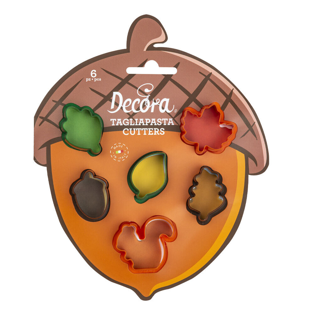 DECORA Cutters -MINI AUTUMN LEAVES - Σετ 6τμχ πλαστικά κουπ πατ μικρά Φθινοπωρινά Φύλλα