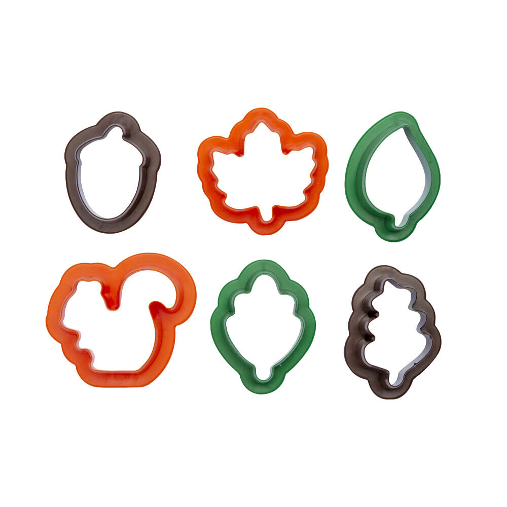 DECORA Cutters -MINI AUTUMN LEAVES - Σετ 6τμχ πλαστικά κουπ πατ μικρά Φθινοπωρινά Φύλλα