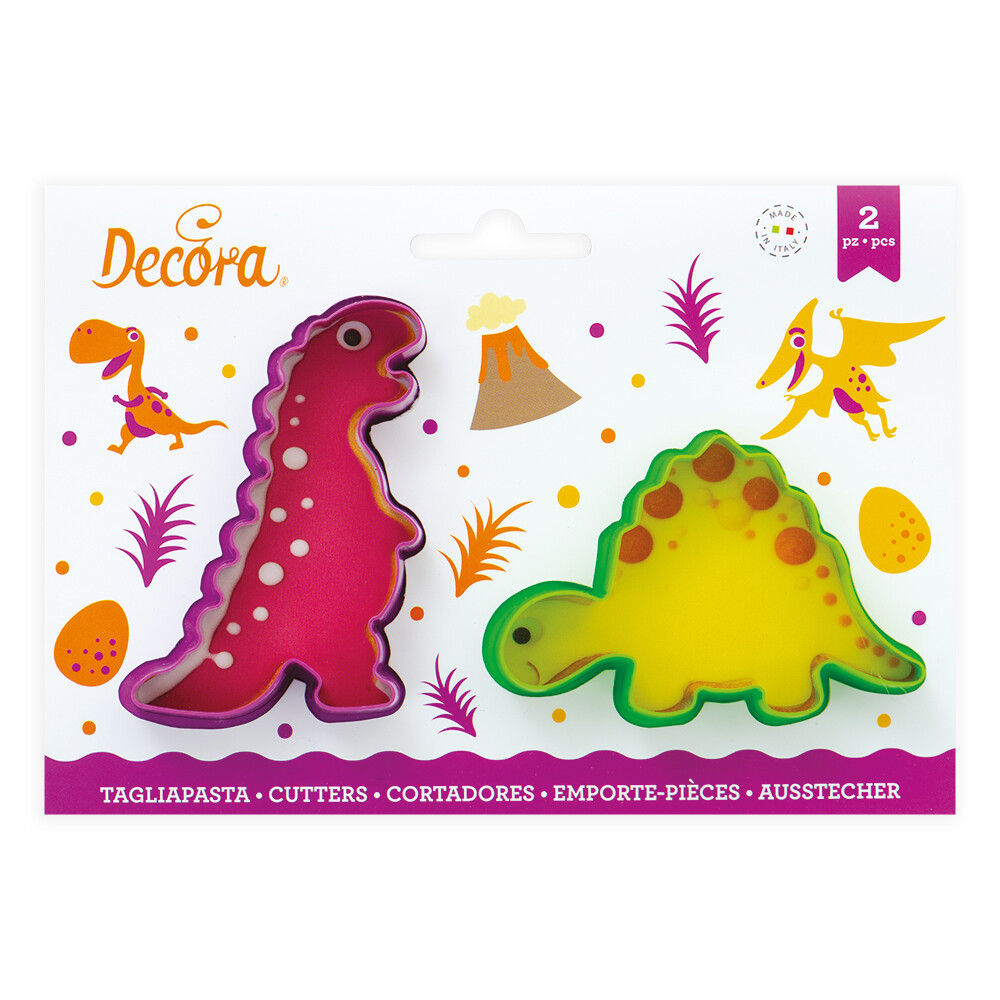 DECORA Cutters - JURASSIC - Σετ 2 πλαστικά κουπ πατ Δεινόσαυροι
