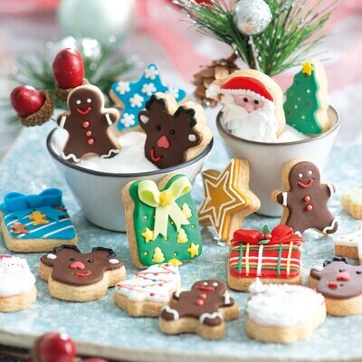 SALE!!! DECORA Cutters -MINI CHRISTMAS CUTTERS - Σετ 6τμχ χριστουγεννιάτικα πλαστικά κουπ πατ μικρά