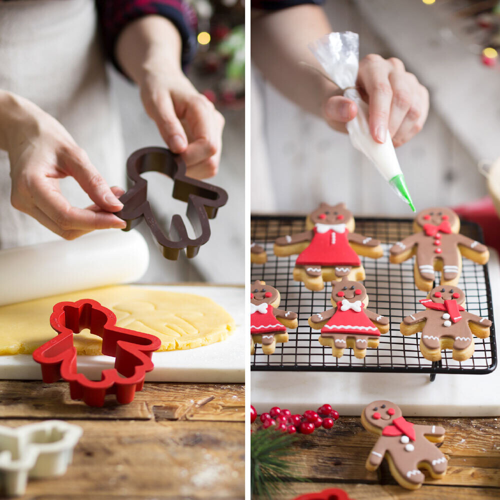 SALE!!!  DECORA -Gingerbread Family Cutters 4 τμχ - Πλαστικά κουπ πατ Μπισκοτοοικογένεια