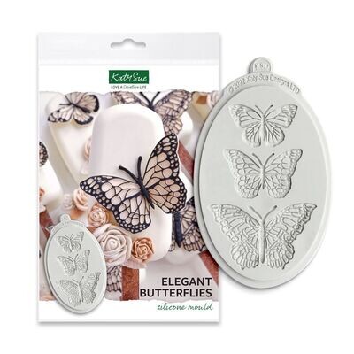 Katy Sue Silicone Mould -ELEGANT BUTTERFLIES - Καλούπι Σιλικόνης Πεταλούδες