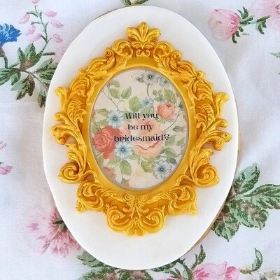 Katy Sue Silicone Mould -LARGE OVAL VINTAGE FRAME  -Καλούπι Σιλικόνης Μεγάλη Κορνίζα Οβάλ