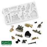 Katy Sue Silicone Mould -MINIATURE MUSIC SET -Καλούπι Σιλικόνης Μικρά Όργανα Μουσικής