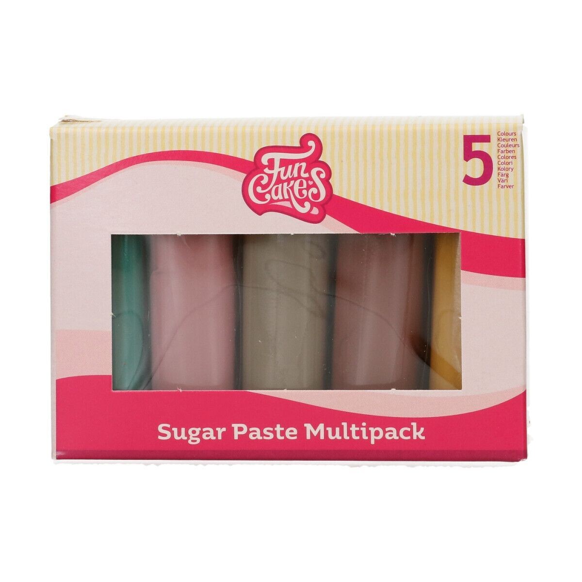 FunCakes Fondant -MULTIPACK -EARTH COLOURS 5x100g - Σετ με 5 Ζαχαρόπαστες σε γήινες αποχρώσεις