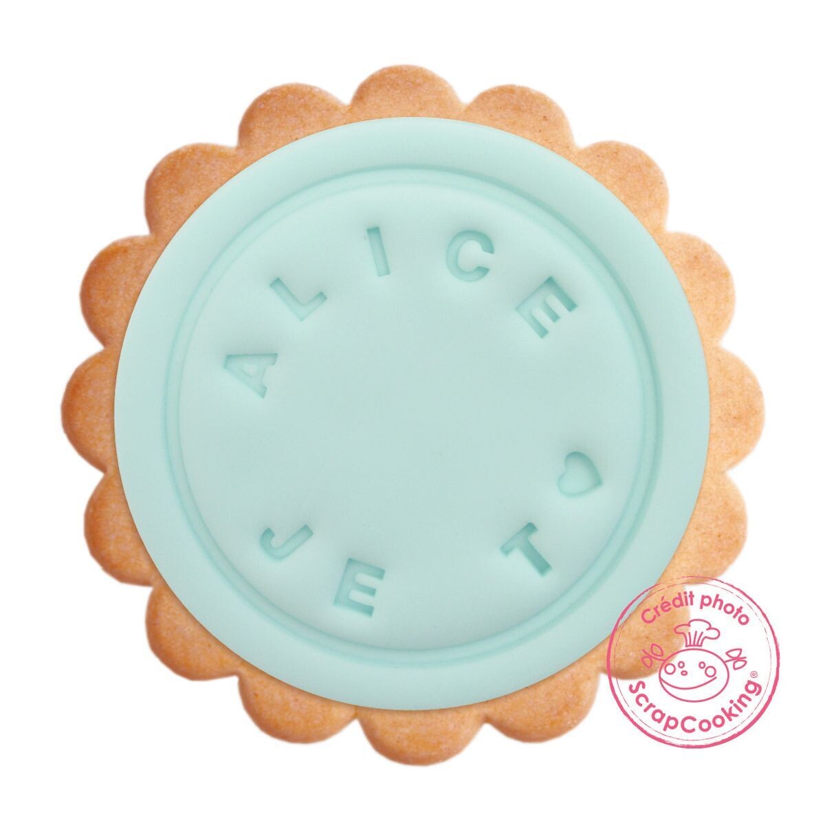 Scrapcooking Cookie Stamp with Customizable pad - Σφραγίδα για Μπισκότα με Προσωποποιημένο Μήνυμα