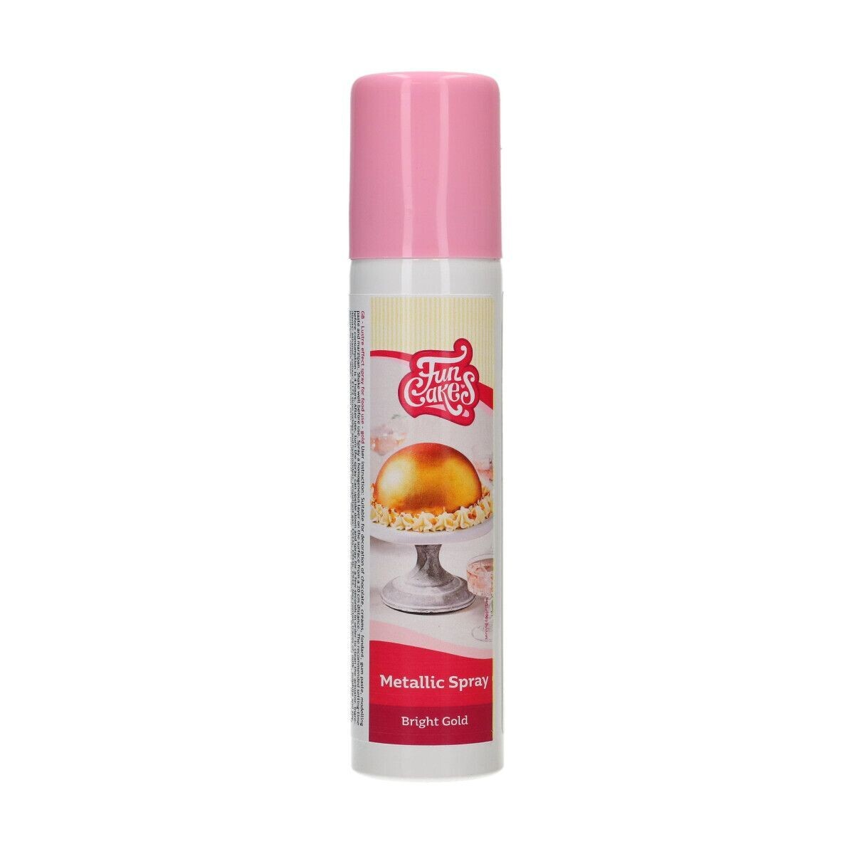 FunCakes Edible Spray -METALLIC BRIGHT GOLD 100ml - Σπρέι Μεταλλικό Φωτεινό Χρυσό