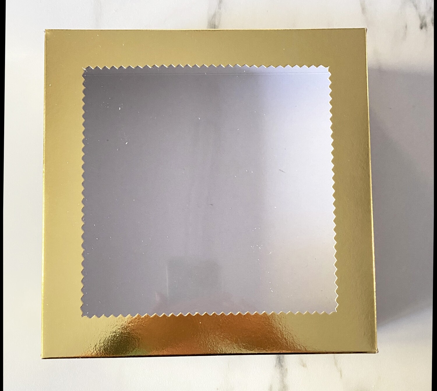 Box for Sweets GOLD 20x20x8εκ - Κουτί για Γλυκά Χρυσό