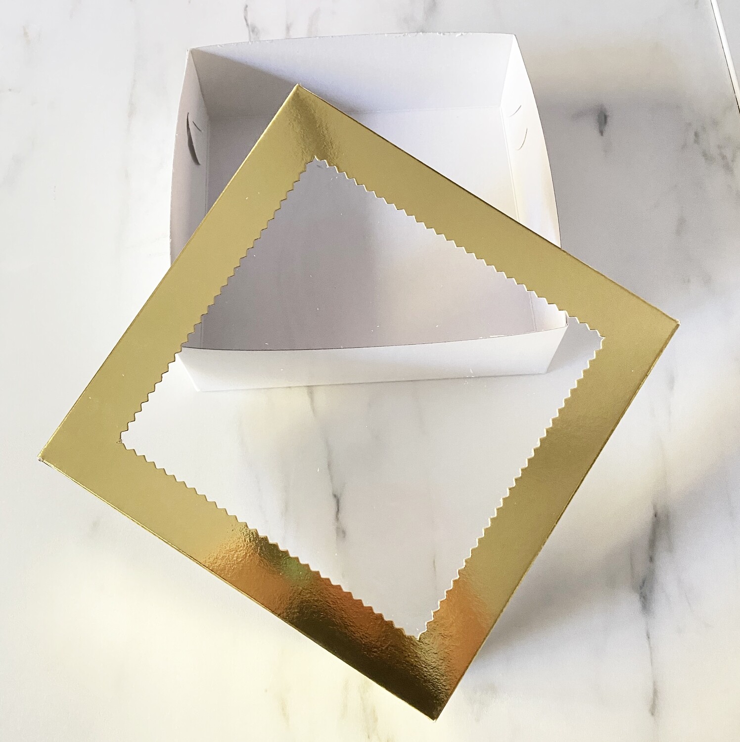Box for Sweets GOLD 20x20x8εκ - Κουτί για Γλυκά Χρυσό