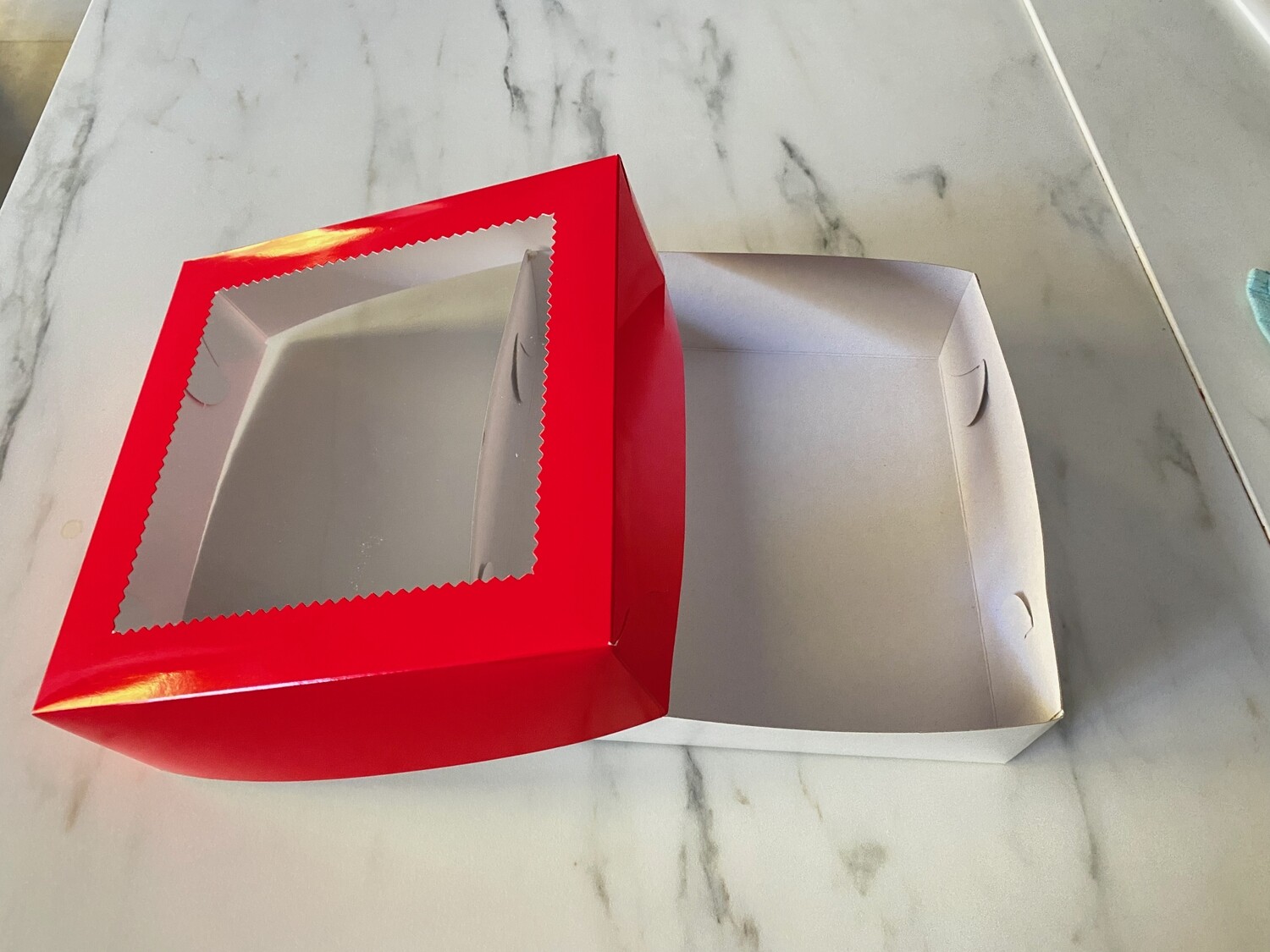 Box for Sweets RED 20x20x8εκ - Κουτί για Γλυκά Κόκκινο