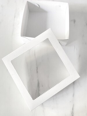 Box for Sweets WHITE 20x20x8εκ - Κουτί για Γλυκά Λευκό