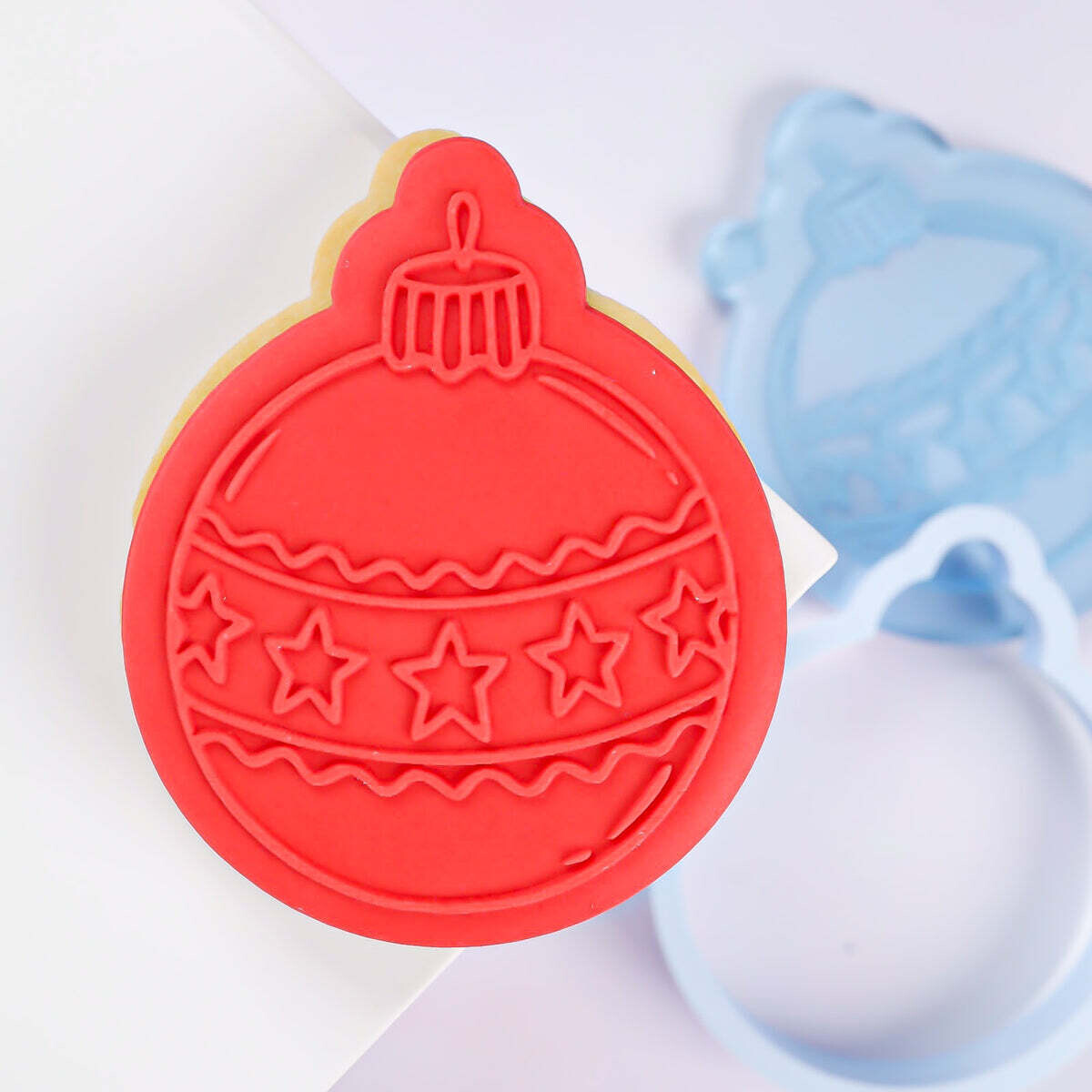 SALE!!! Sweet Stamp -OUTboss Stamp &#39;n Cut -CHRISTMAS BAUBLE - Κουπ Πατ και Σφραγίδα Χριστουγεννιάτικο Στολίδι