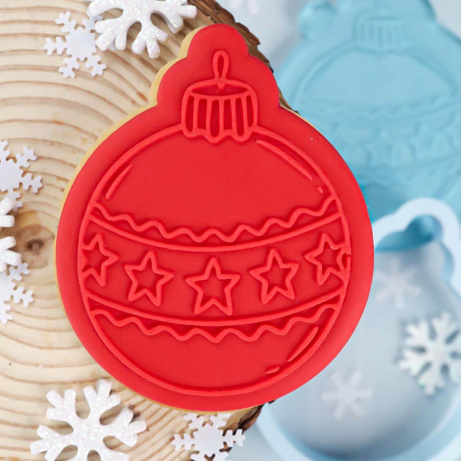SALE!!! Sweet Stamp -OUTboss Stamp &#39;n Cut -CHRISTMAS BAUBLE - Κουπ Πατ και Σφραγίδα Χριστουγεννιάτικο Στολίδι