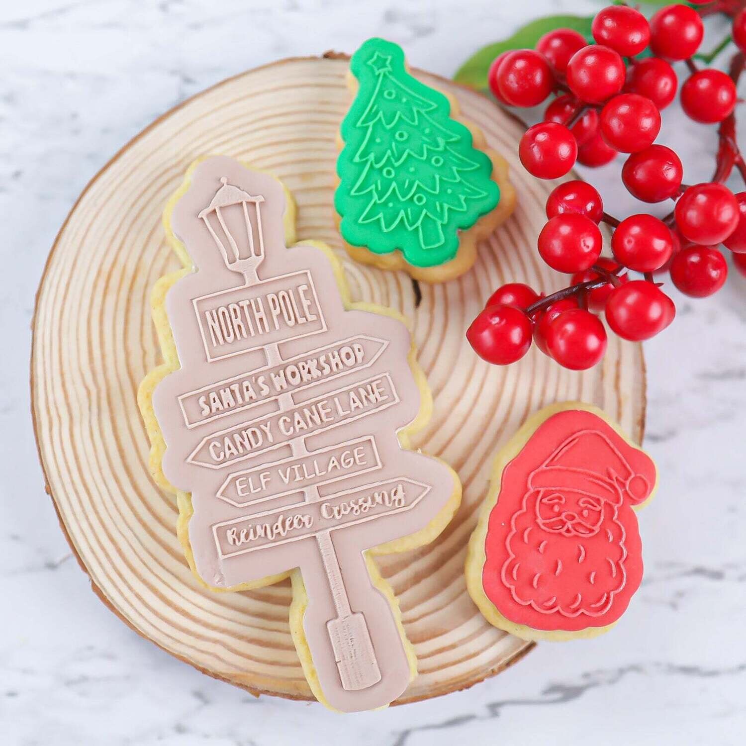 Sweet Stamp -OUTboss Stamp &#39;n Cut -CHRISTMAS SIGNPOST&#39; - Κουπ Πατ και Σφραγίδα Χριστουγεννιάτικη - Πινακίδες ∞∞∞