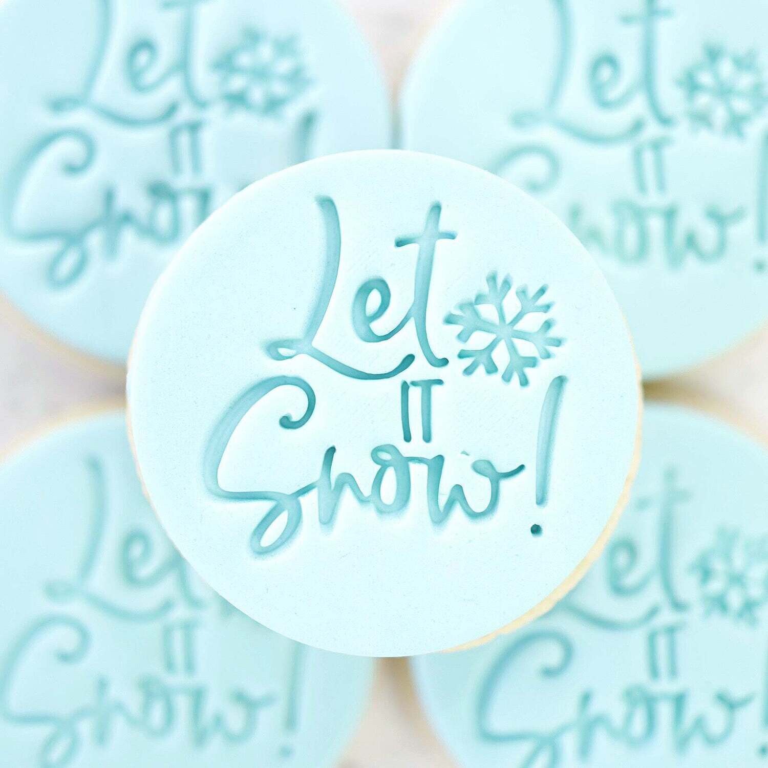 Sweet Stamp -Embosser Christmas -LET IT SNOW DESIGN 2- Χριστουγεννιάτικη Σφραγίδα με χιονονιφάδα
