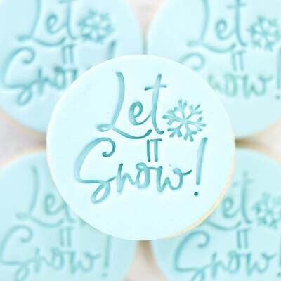 Sweet Stamp -Embosser Christmas -LET IT SNOW DESIGN 2- Χριστουγεννιάτικη Σφραγίδα με χιονονιφάδα