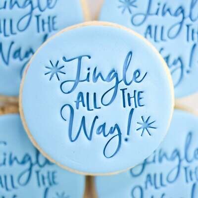Sweet Stamp -Embosser Christmas -JINGLE ALL  THE WAY design 2- Χριστουγεννιάτικη Σφραγίδα με 2 χιονονιφάδες