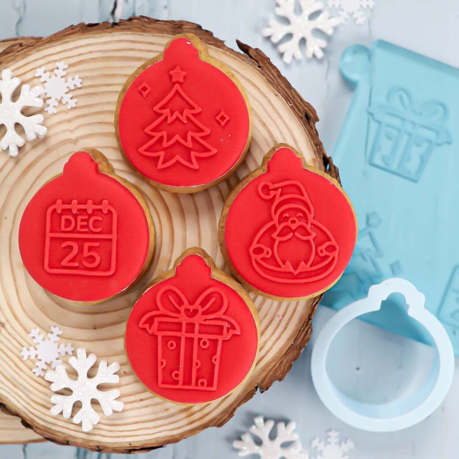 Sweet Stamp -OUTboss Stamp &#39;n Cut Mini -FEELIN&#39; FESTIVE - Κουπ Πατ και Μίνι Σφραγίδες Χριστουγεννιάτικο Θέμα