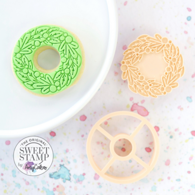 SALE!!! Little Biskut Cutter & Embosser -WREATH- Πλαστικό Κουπ πατ και σφραγίδα Στεφάνι SALE!!! Little Biskut Cutter & Embosser -WREATH- Πλαστικό Κουπ πατ και σφραγίδα Στεφάνι