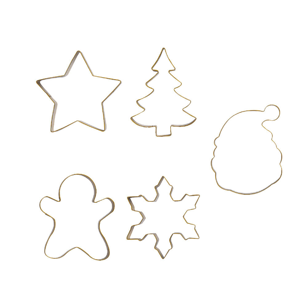 DECORA Christmas Cutters Σετ 5 Μεταλλικά κουπ πατ χριστουγεννιάτικα
